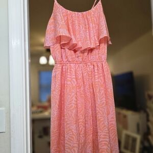 Pink Patterned Kids Dress
